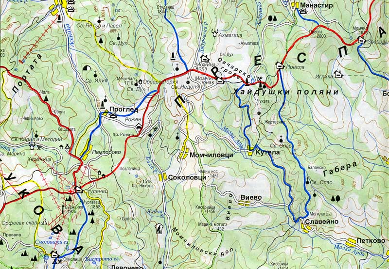 хижа Смолянски езера - карта маршрут 7